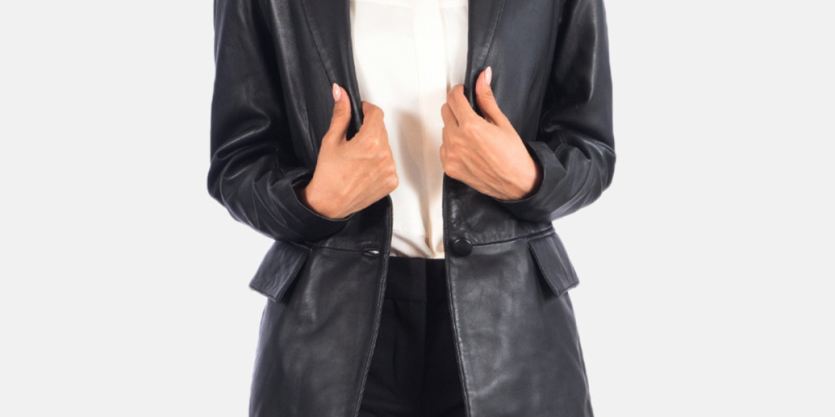 Command Attention: The Power of the Leather Blazer for Women @ Letswears.com