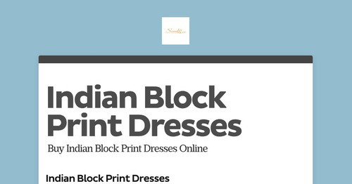 Indian Block Print Dresses