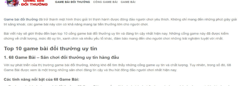 Game Bài Đổi Thưởng Cover Image